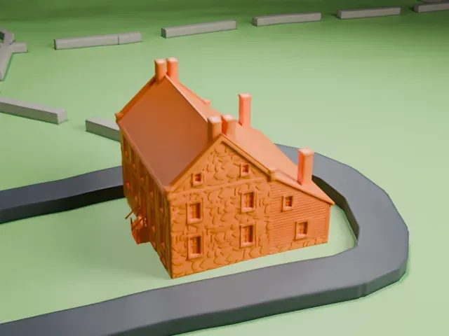 Conference House model, North view