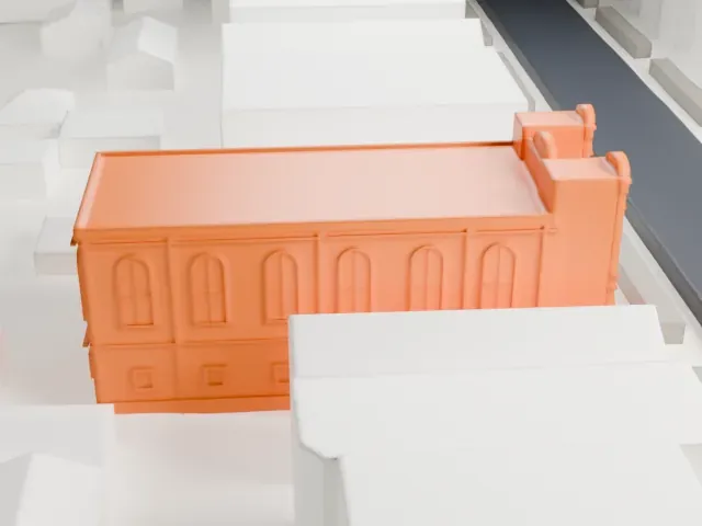 Congregation Beth Israel, Brooklyn model, North view