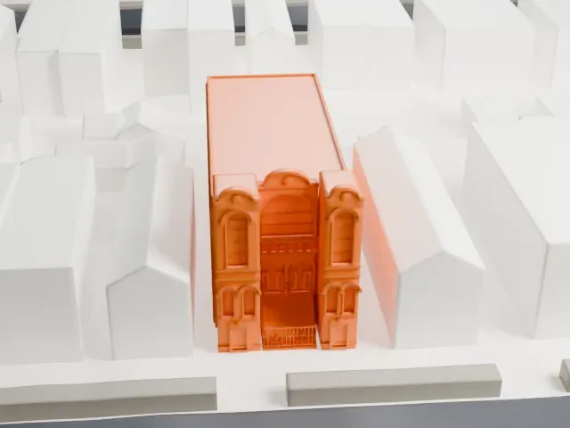 Congregation Beth Israel, Brooklyn model, West view