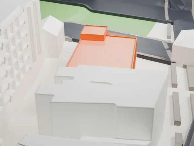 Congregation Beth Jacob Ohev Sholom model, East view