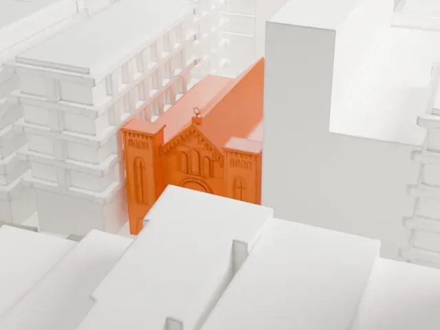 Congregation Chasam Sopher model, West view