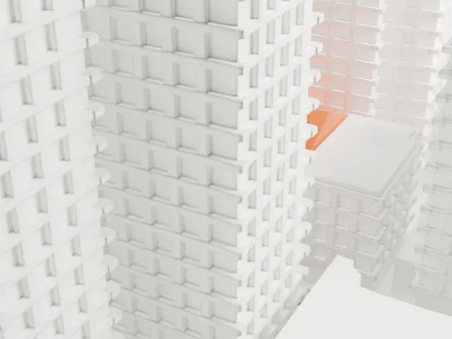 Congregation Shearith Israel model, North view