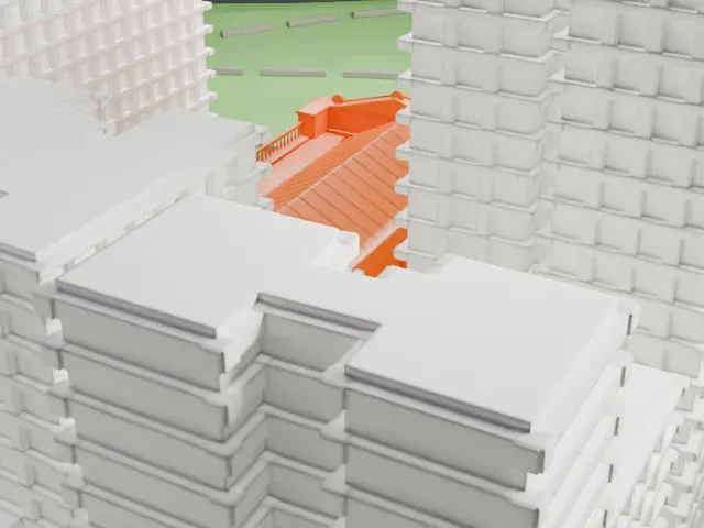 Congregation Shearith Israel model, West view