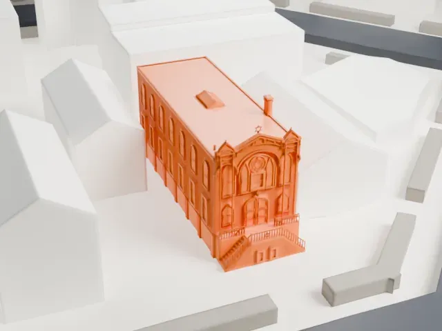 Congregation Tifereth Israel, Queens model, North view