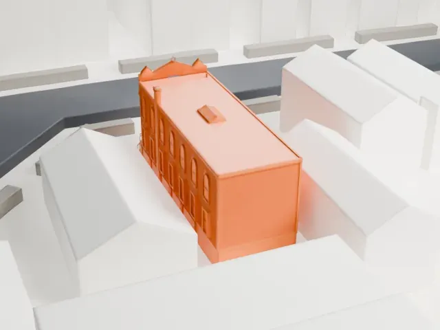 Congregation Tifereth Israel, Queens model, South view