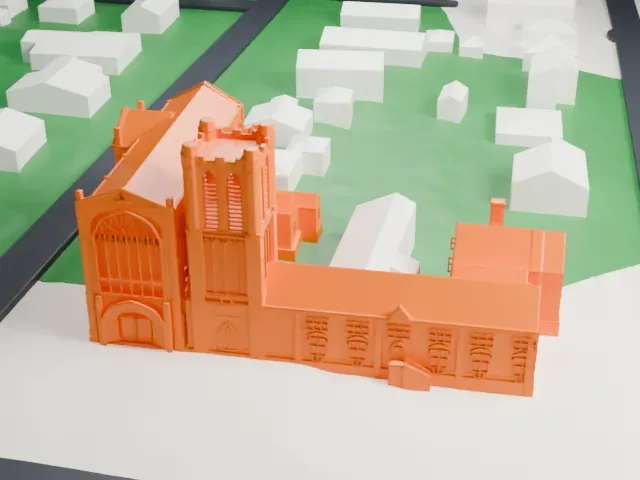 Congregational Church, Montclair model, East view