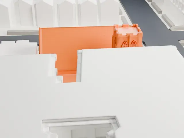Congregational Church of the Evangel model, South view