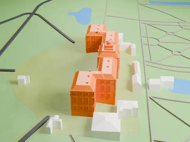 Constantine Palace model, East view