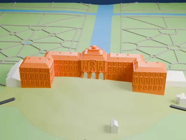 Constantine Palace model, South view
