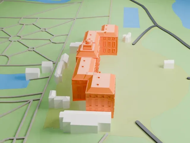 Constantine Palace model, West view