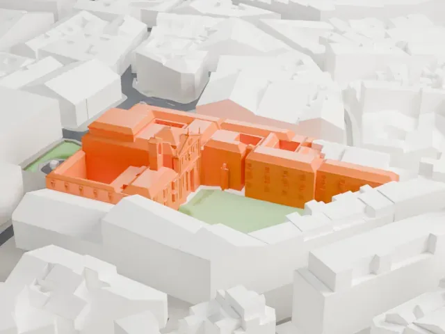 Convent of Las Descalzas Reales model, East view