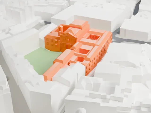 Convent of Las Descalzas Reales model, North view