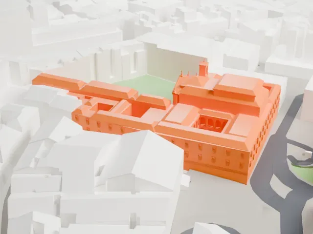 Convent of Las Descalzas Reales model, West view