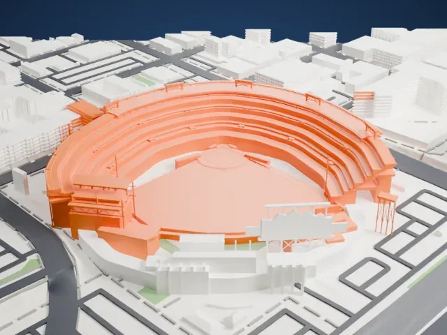 Coors Field model, North view