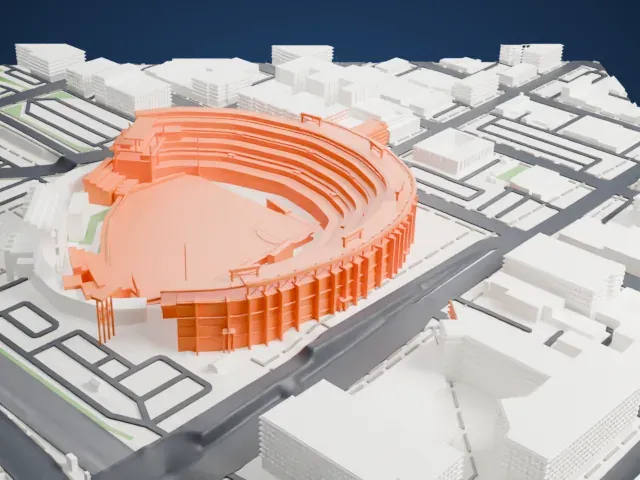 Coors Field model, West view