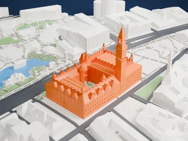 Copenhagen City Hall model, East view