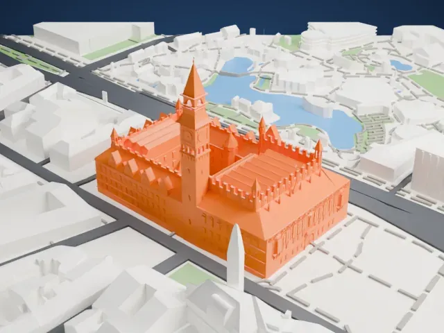 Copenhagen City Hall model, North view