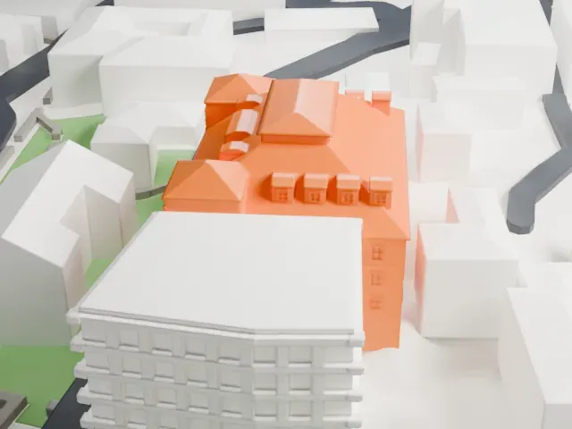 Copper Queen Hotel model, East view