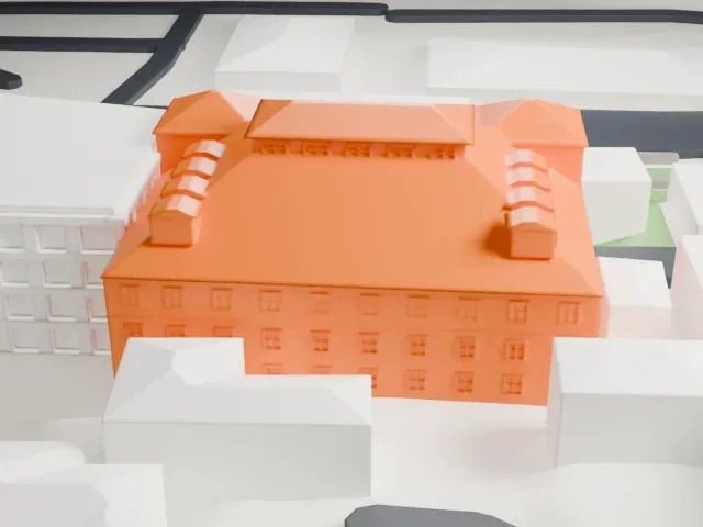Copper Queen Hotel model, North view