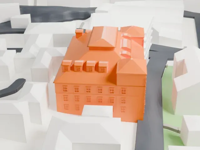 Copper Queen Hotel model, West view
