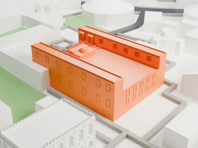 Coptic Museum model, East view