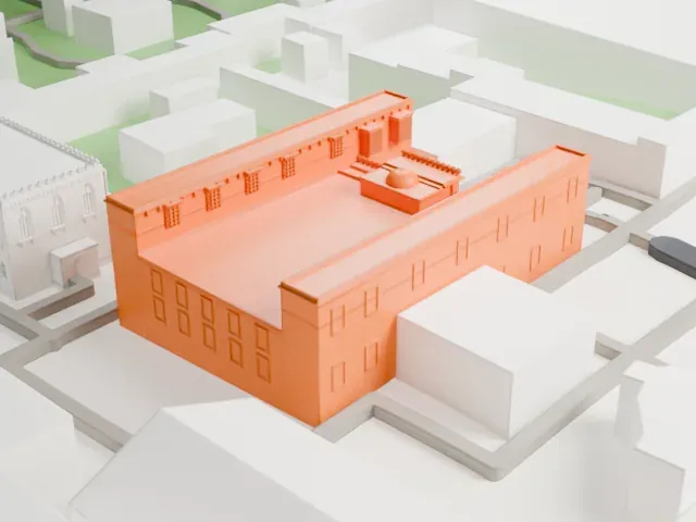 Coptic Museum model, North view