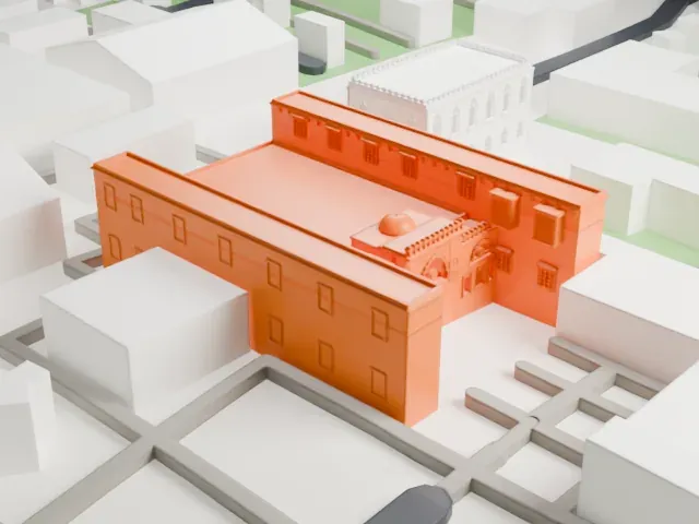 Coptic Museum model, West view