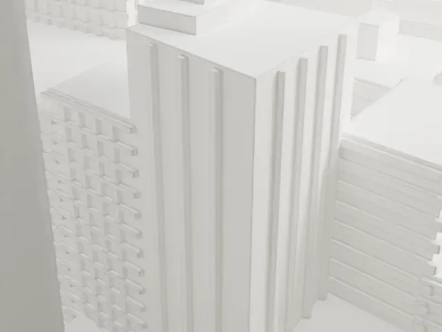 Corbin Building model, South view