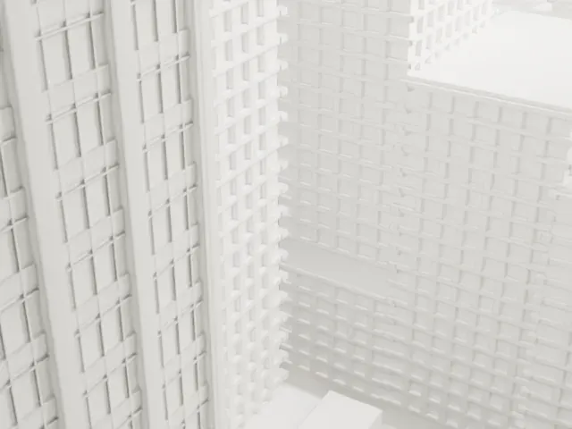 Corbin Building model, West view