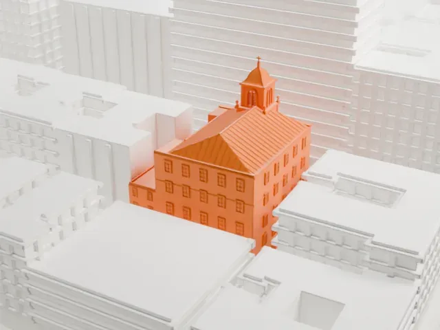 Corpus Christi Church model, North view