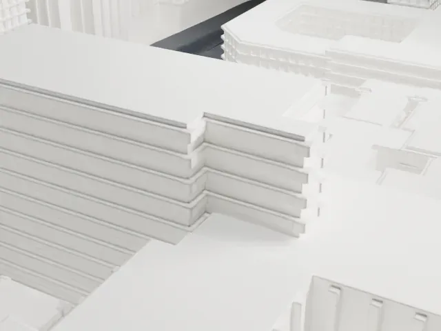 Corpus Christi Church model, South view
