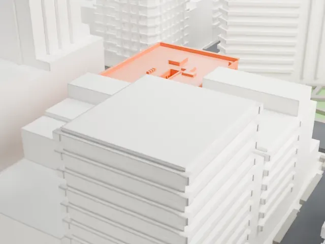 Cosmopolitan Hotel Tribeca model, East view