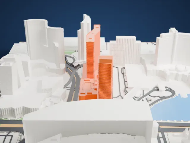 Cosmopolitan of Las Vegas model, East view