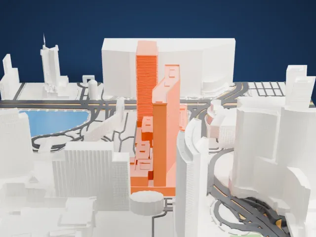 Cosmopolitan of Las Vegas model, West view