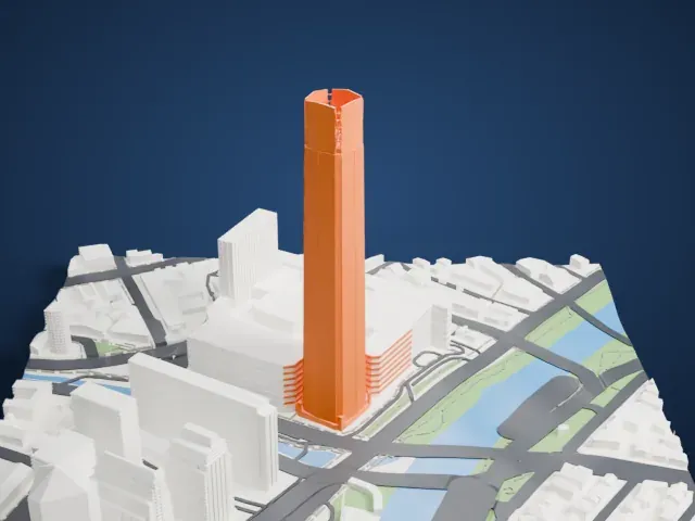 Costanera Center model, North view