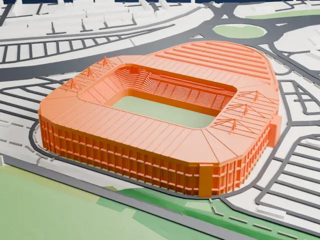 Coventry Building Society Arena model, East view