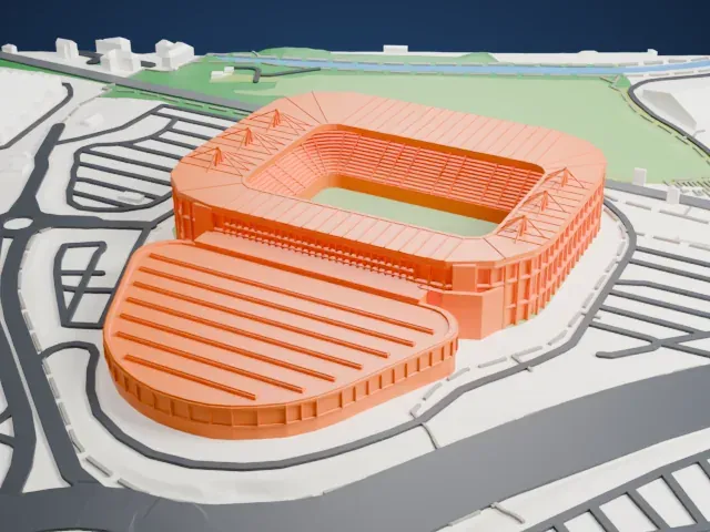 Coventry Building Society Arena model, West view