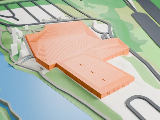 Creation Museum model, East view