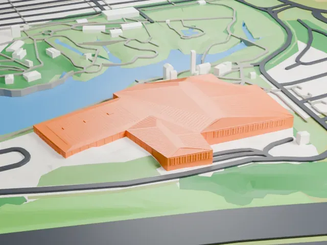 Creation Museum model, North view