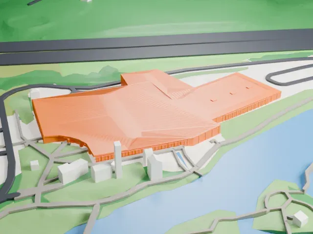 Creation Museum model, South view