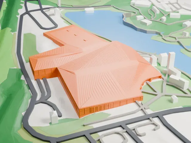 Creation Museum model, West view