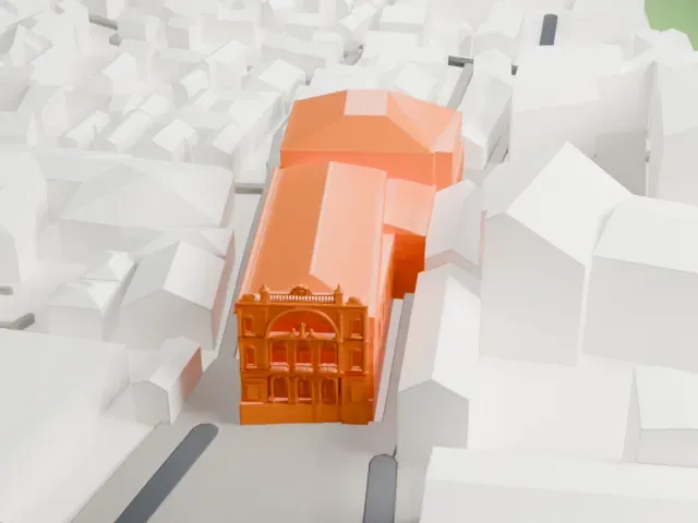 Croatian National Theatre, Split model, East view