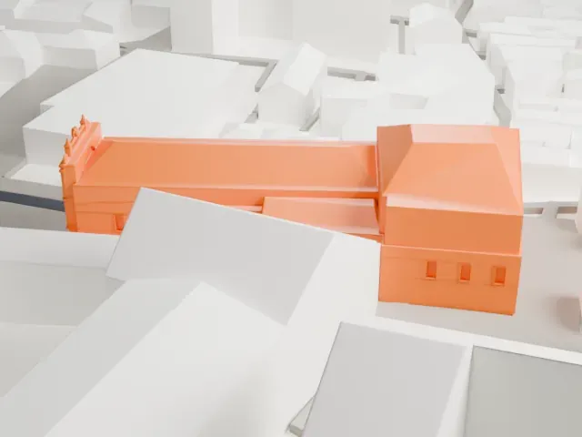 Croatian National Theatre, Split model, North view