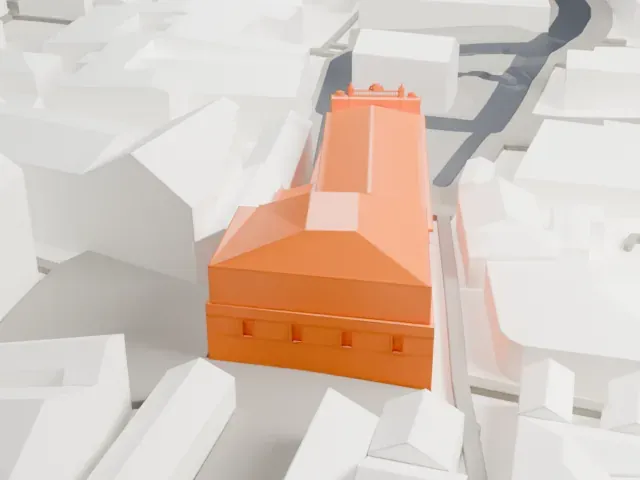 Croatian National Theatre, Split model, West view
