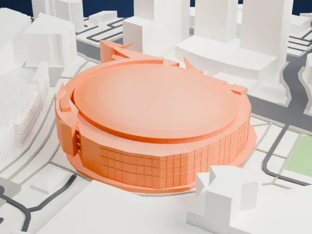 Crypto.com Arena model, West view