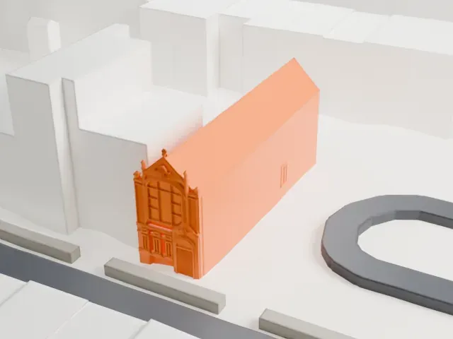 Cuyler Presbyterian Church model, North view
