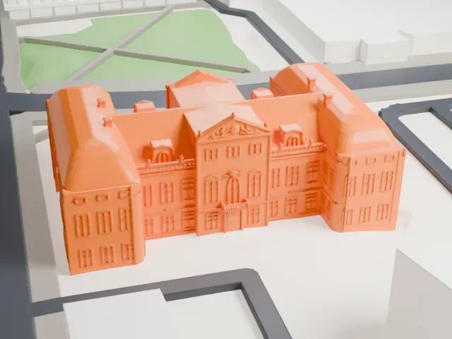 Czapski Palace model, East view
