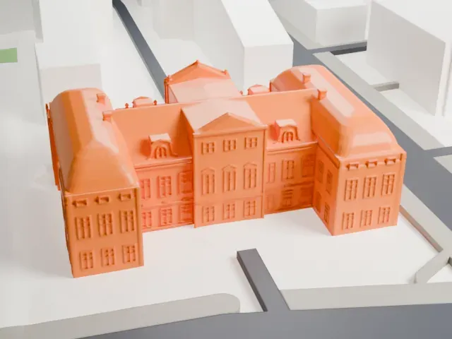 Czapski Palace model, West view