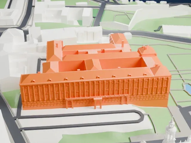 Czernin Palace model, East view