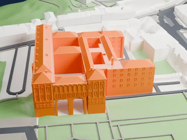 Czernin Palace model, North view